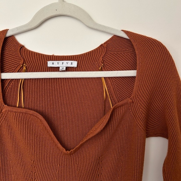 HYFVE Rust Bodycon fitted Dress, size M - Picture 4 of 4